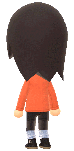 this is me as a mii (my avatar from the wii by nintendo), i look behind quickly
